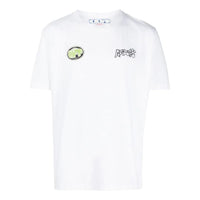 Men's Off-White SS22 Logo Pattern Printing Short Sleeve White T-Shirt OMAA027S22JER01701550155