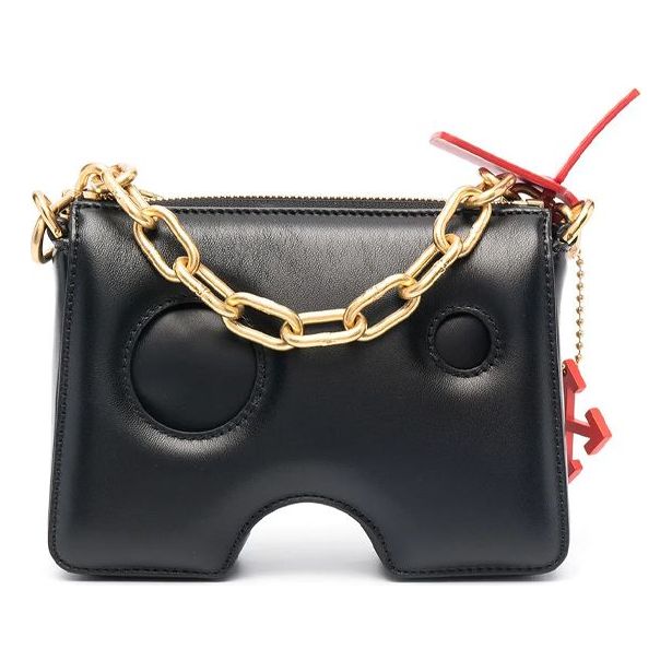 Off-White Cortex 21 Burrow Series Chain Handbag Black OWNR002S21LEA0011000