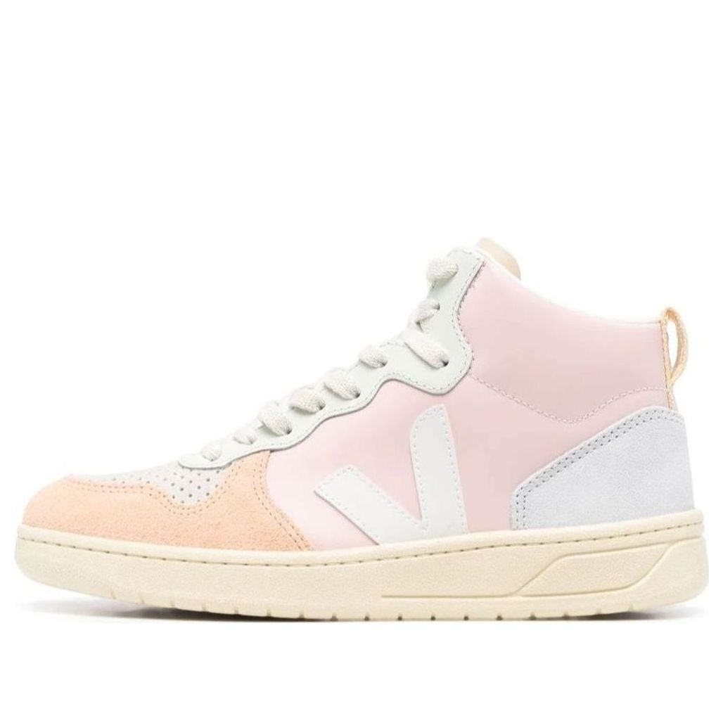 Veja V-15 Leather High Top 'Pastel Pink Yellow' VQ0203142