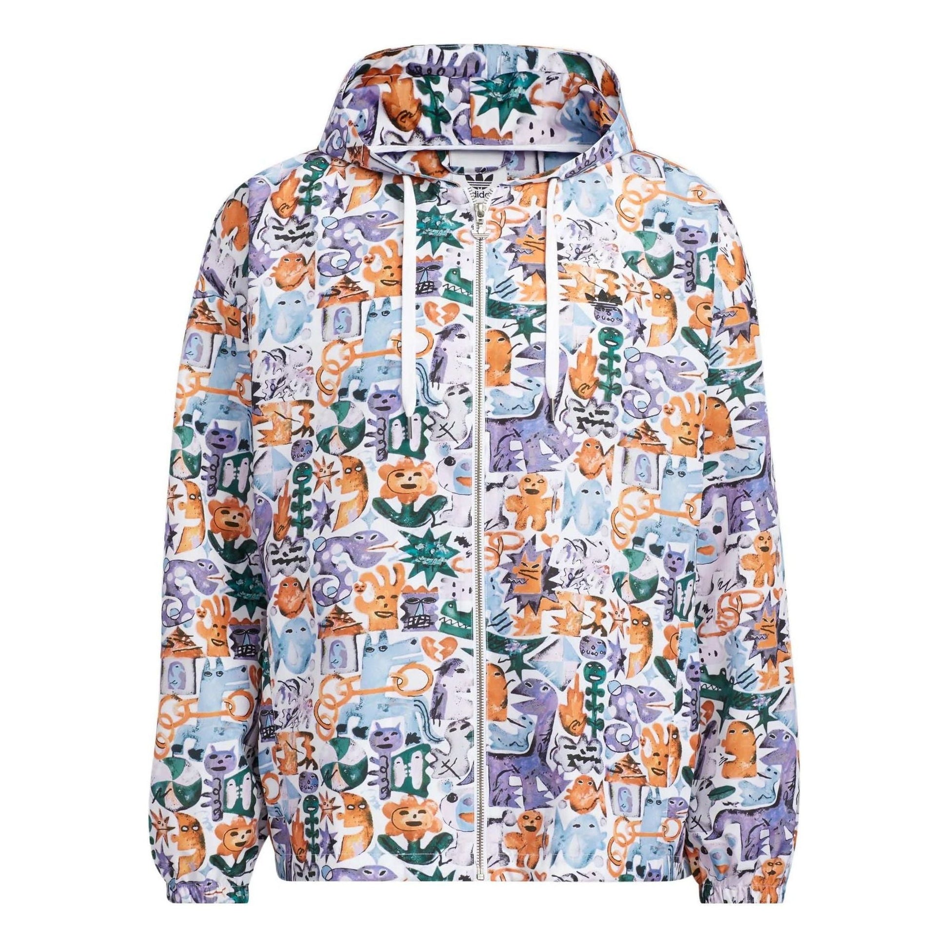 adidas Originals Knit COL AOP Jackets 'White Orange Purple' HR6438