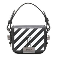 (WMNS) Off-White Stripe Mini shoulder bag Black/White OWNA087E194231071001