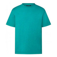 LOUIS VUITTON FW21 Solid Color Round Neck Short Sleeve Lake Blue T-Shirt 1A99YS