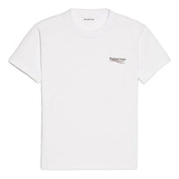 (WMNS) Balenciaga Alphabet Logo Printing Short Sleeve 'White' 612964TIV529040