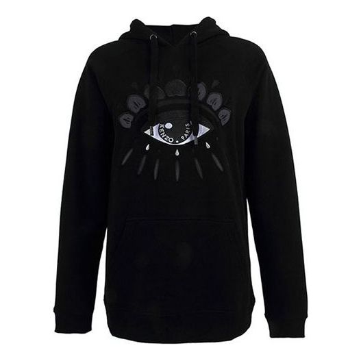(WMNS) KENZO Eye hooded mid-length Hoodie Black F762SW8834XC-99