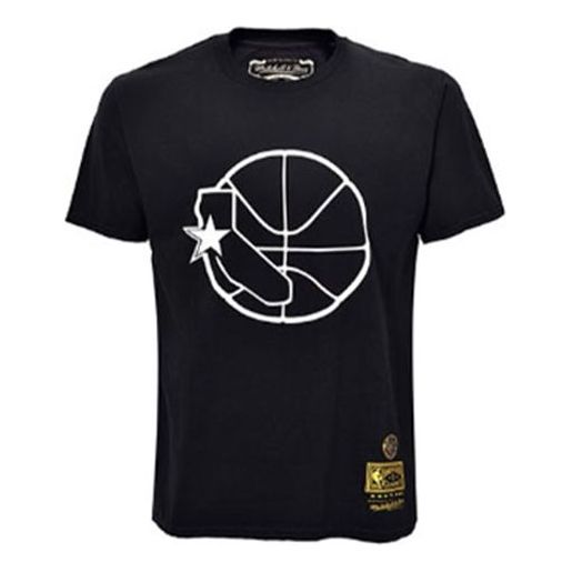 Mitchell Ness NBA Series Dallas Mavericks Printing Short Sleeve Couple Style Black MN13S27-DAL-BLACK
