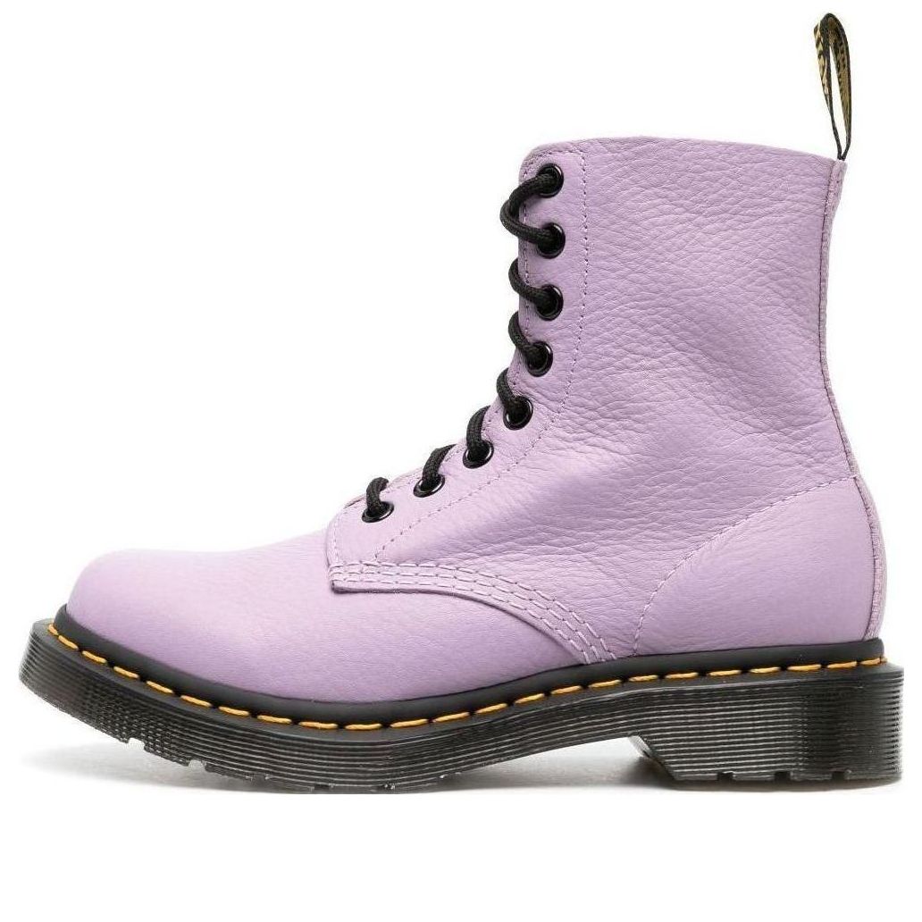 (WMNS) Dr. Martens 1460 Pascal Black Eyelet Lace Up Boots 'Lilac' 30689308