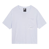 (WMNS) Nike Sportswear Swoosh 3D Logo Loose Breathable Round Neck Short Sleeve Purple CZ8912-576