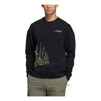 adidas Men's Mountain and City Graphic Sweatshirt Black GN7573