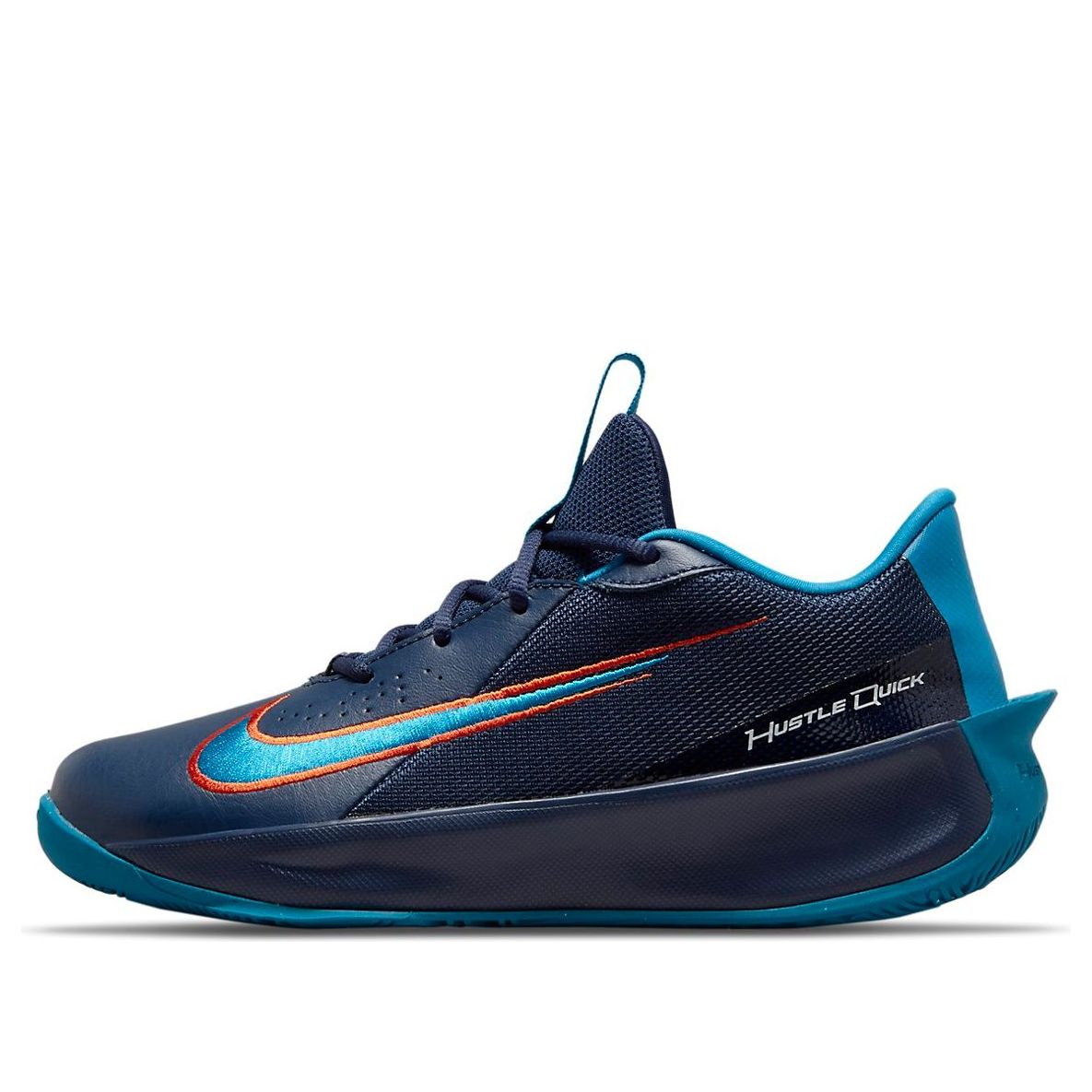 (GS) Nike Team Hustle Quick 3 Midnight Navy Orange DA2781-400