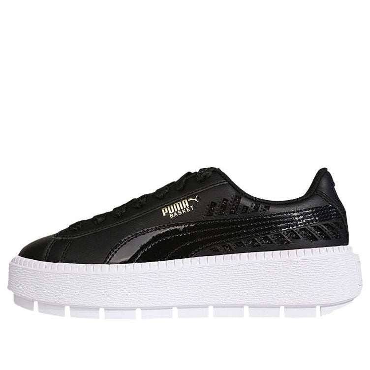 (WMNS) PUMA Platform Trace Metallic C Board Shoes Black 369170-01
