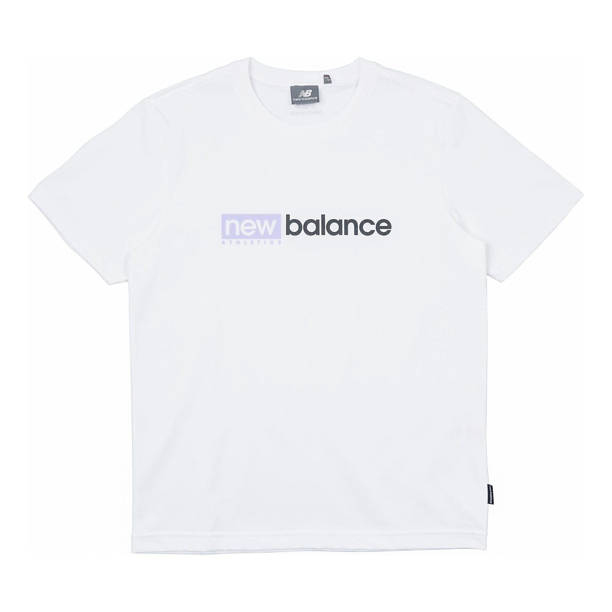 New Balance Casual Sports Logo Printing Short Sleeve Couple Style White NEA2E013-WT