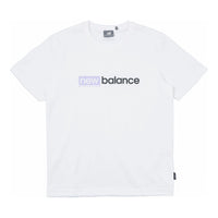 New Balance Casual Sports Logo Printing Short Sleeve Couple Style White NEA2E013-WT