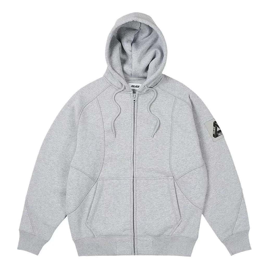 Palace Bonded Sherpa Zip Hoody Jacket 'Grey Marl' P26CS016