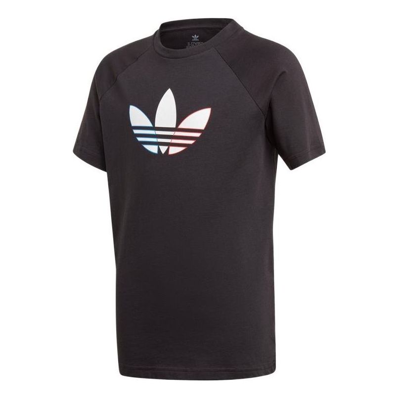 (GS) adidas adicolor Graphic T-Shirt Asia Sizing 'Black White' GN7434