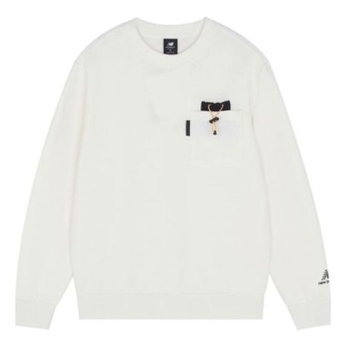 New Balance Logo Sweatshirt Asia Sizing 'White' AMT13388-IV