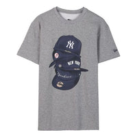 New Era Pattern Short Sleeve Couple Style light grey 11929693
