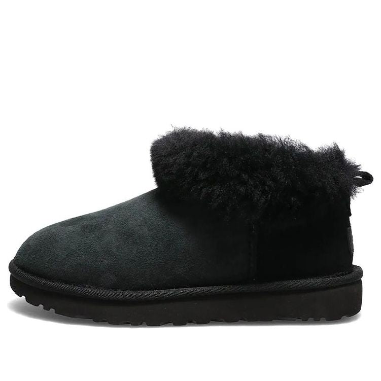 (WMNS) UGG Classic Ultra Mini Fluff 'Black' 1122390-BLK