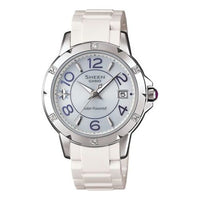 CASIO Waterproof Sports SHEEN Solar Powered White Analog SHE-4025SB-7A