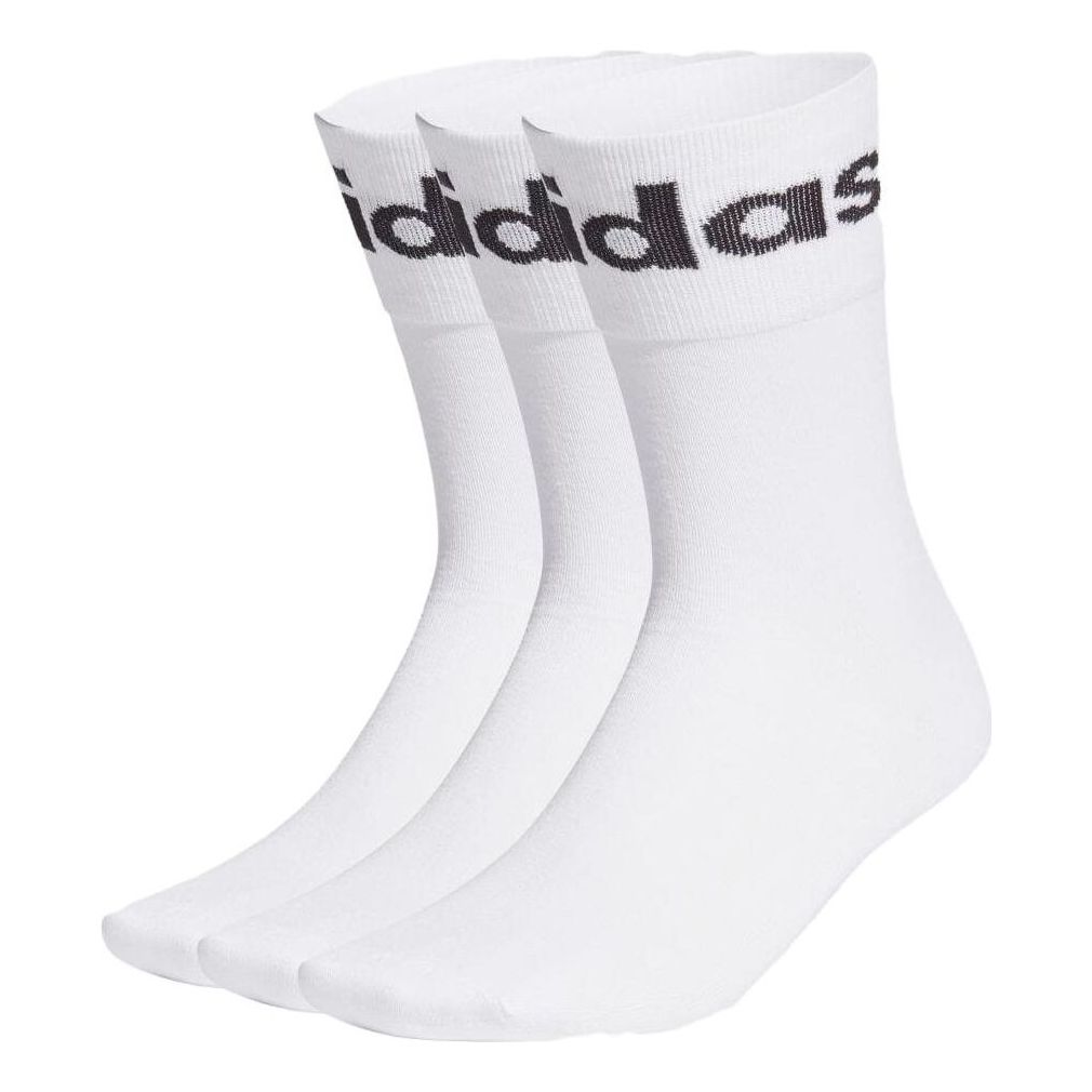 adidas Fold-Cuff Crew Socks (3 Pairs) 'White' GN4894
