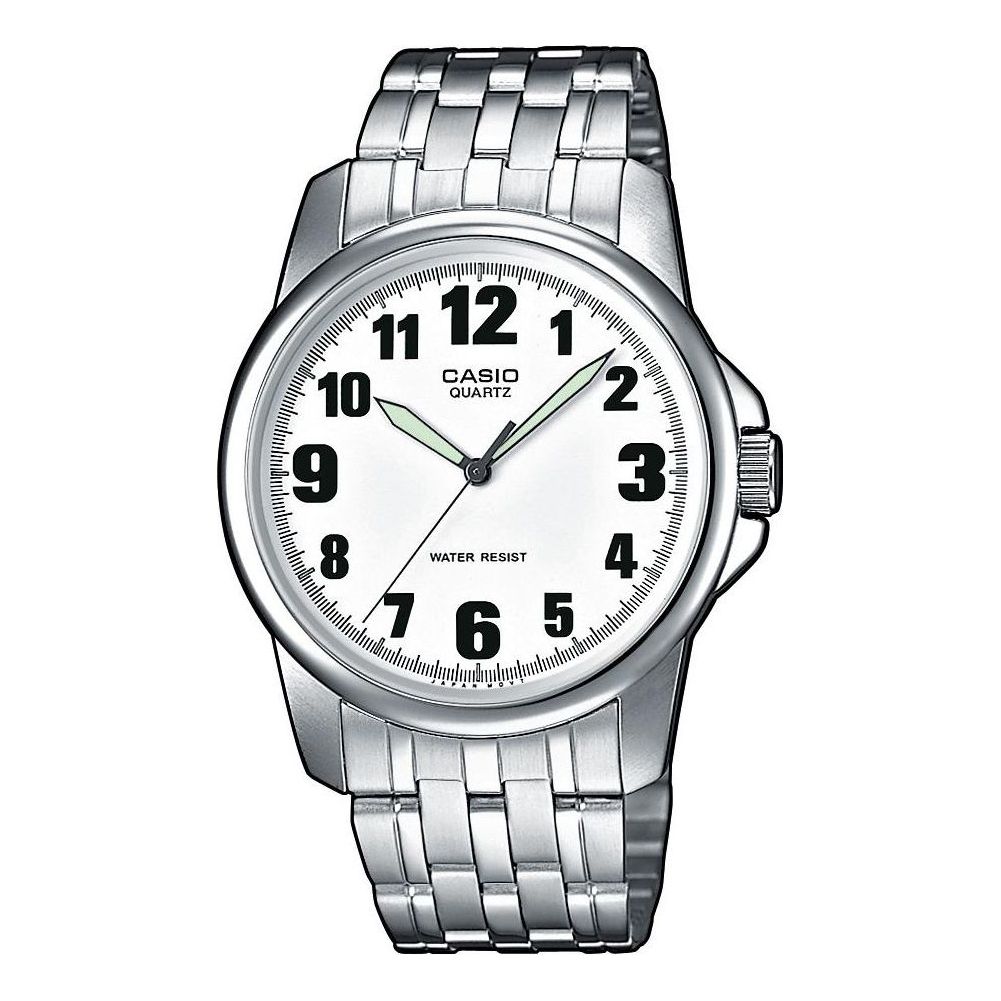 CASIO Dress Series White Quartz Movement 3 0 Meter Waterproof Stainless Steel Strap Watch Analog MTP-1260D-7B