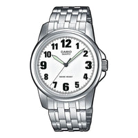 CASIO Dress Series White Quartz Movement 3 0 Meter Waterproof Stainless Steel Strap Watch Analog MTP-1260D-7B