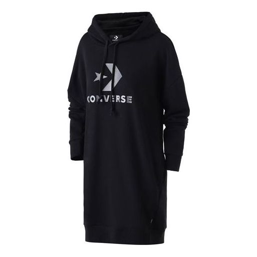 (WMNS) Converse Star Chevron French Terry Dress Asia Sizing 'Black' 10017327-A01
