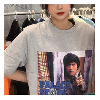 PALACE x Dragon  Crossover Story T-Shirt Pattern Printing Short Sleeve Unisex Gray PAL-FW20-267