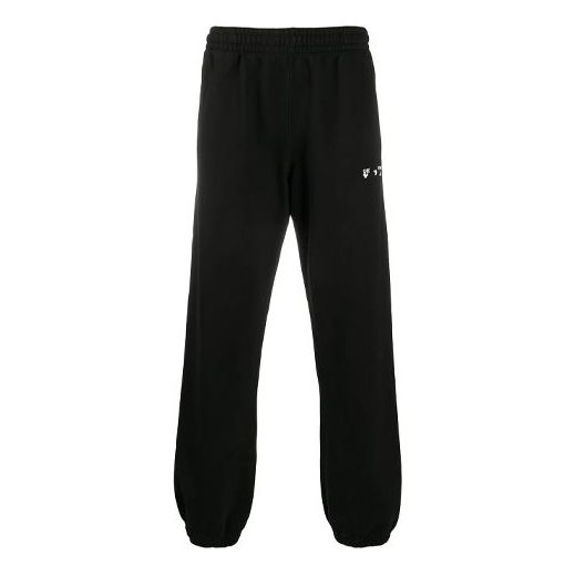 Off-White Diagonal Stripes Printing Trousers Men Black OMCH029F20FLE0011001
