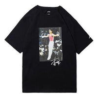 Li-Ning Sports Fashion Series Round Neck Sports Short Sleeve 'Black' AHSN739-1