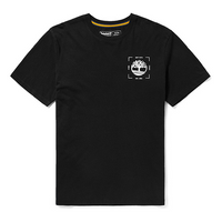 Men's Timberland Round Neck Sports Short Sleeve Black A2EM4-001