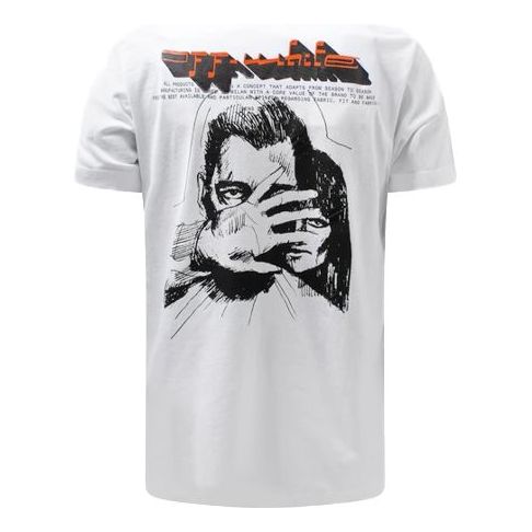 Off-White Logo Printing Short Sleeve White OMAA027E20JER0120110