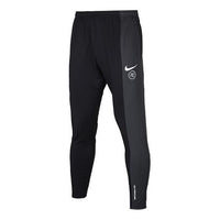 Nike Left Side Stitching Training Gym Pants Men Black CD0555-010