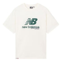 New Balance Essentials Graphic Logo T-Shirt Asia Sizing 'White Green' 5ED25333-CRE