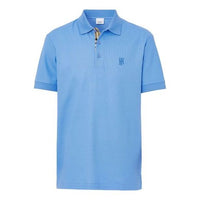 Men's Burberry TB Embroidered Short Sleeve Polo Shirt Sky Blue 80393131