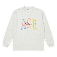 PALACE ACE Longsleeve Alphabet Pattern Embroidered Round Neck Unisex Creamy White P20ES018