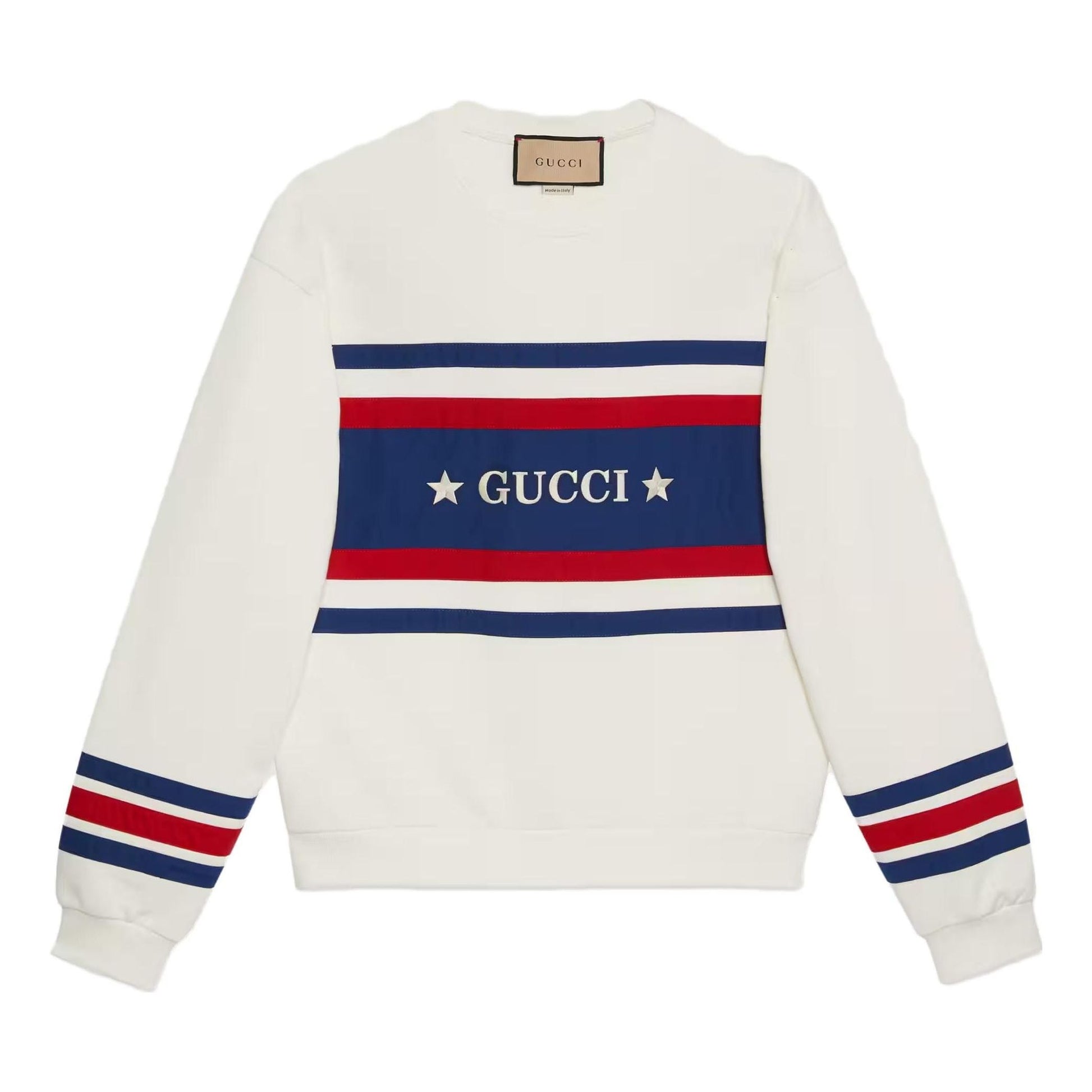 Gucci Cotton Jersey Sweatshirt With Embroidery 'Off White' 746988-XJFK1-9088