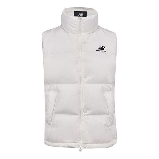 New Balance Casual Down Vest Asia Sizing 'White Black' NJA4E013-IV