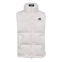 New Balance Casual Down Vest Asia Sizing 'White Black' NJA4E013-IV