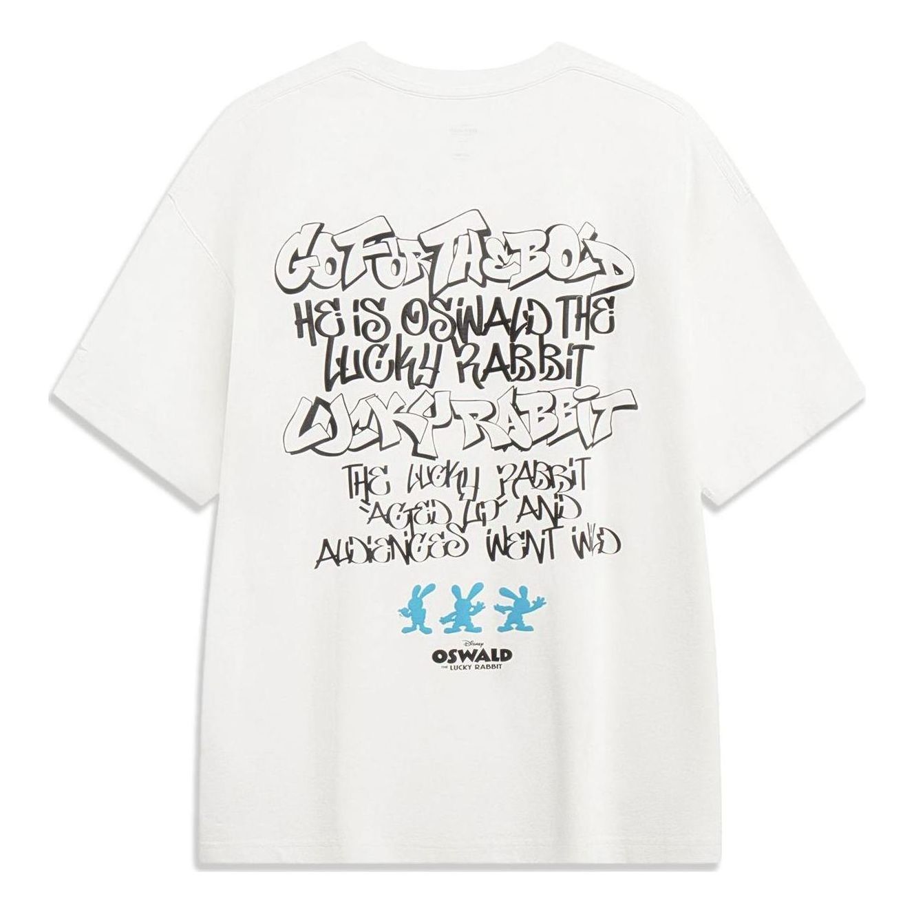Li-Ning x Disney Oswald Graphic T-shirt 'White' AHST317-5