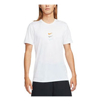 Men's Nike Solid Color Logo Printing Short Sleeve White T-Shirt DX7854-100