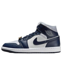 (WMNS) Air Jordan 1 Mid SE 'Football Grey White Midnight Navy' FZ8777-044