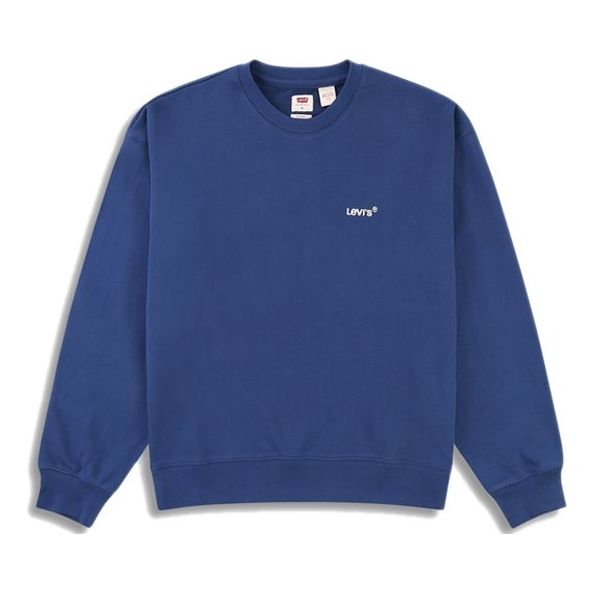 Men's Levis Embroidered Round Neck Pullover Blue A0717-0009