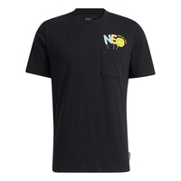 adidas neo M Smly Tee 2 Casual Breathable Sports Smiling Face Short Sleeve Black HB5556