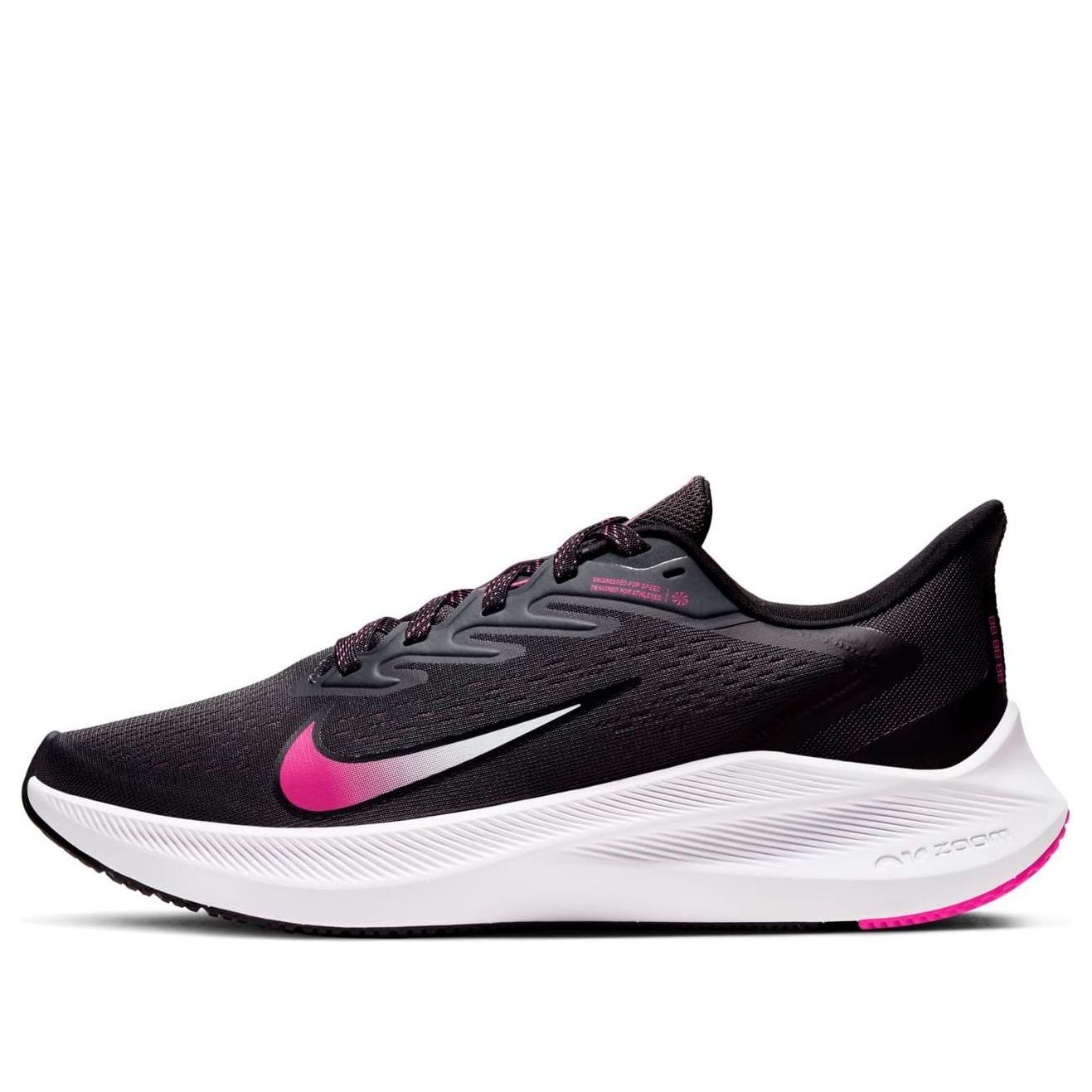 (WMNS) Nike Air Zoom Winflo 7 'Dark Smoke Grey Fire Pink' CJ0302-001