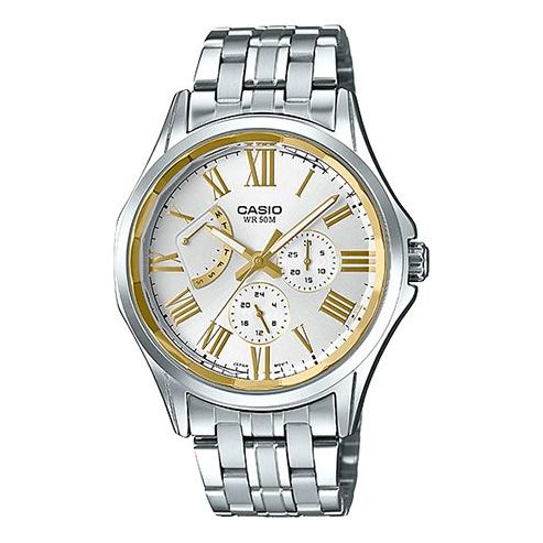 Casio Waterproof Analog Watch 'Silver White' MTP-E311DY-7AVDF