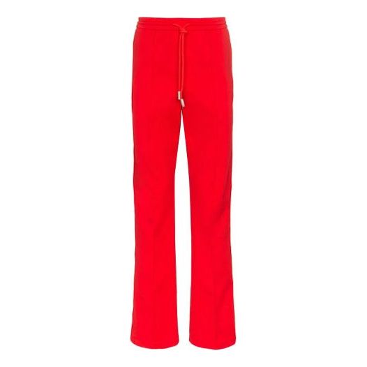 Men's Off-White Logo Loose Fit Red Sports Pants/Trousers/Joggers OMCA072F188200042000
