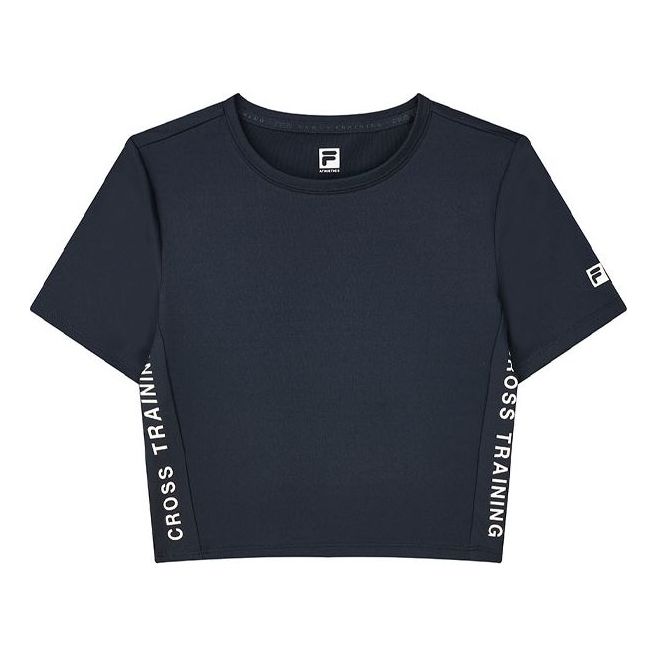 (WMNS) FILA Printing Round-neck Blue A11W131125F-NV