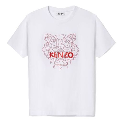 KENZO Unisex Chinese New Year Capsules Series SS21 Embroidery Tee White FB52TS9124SD-01