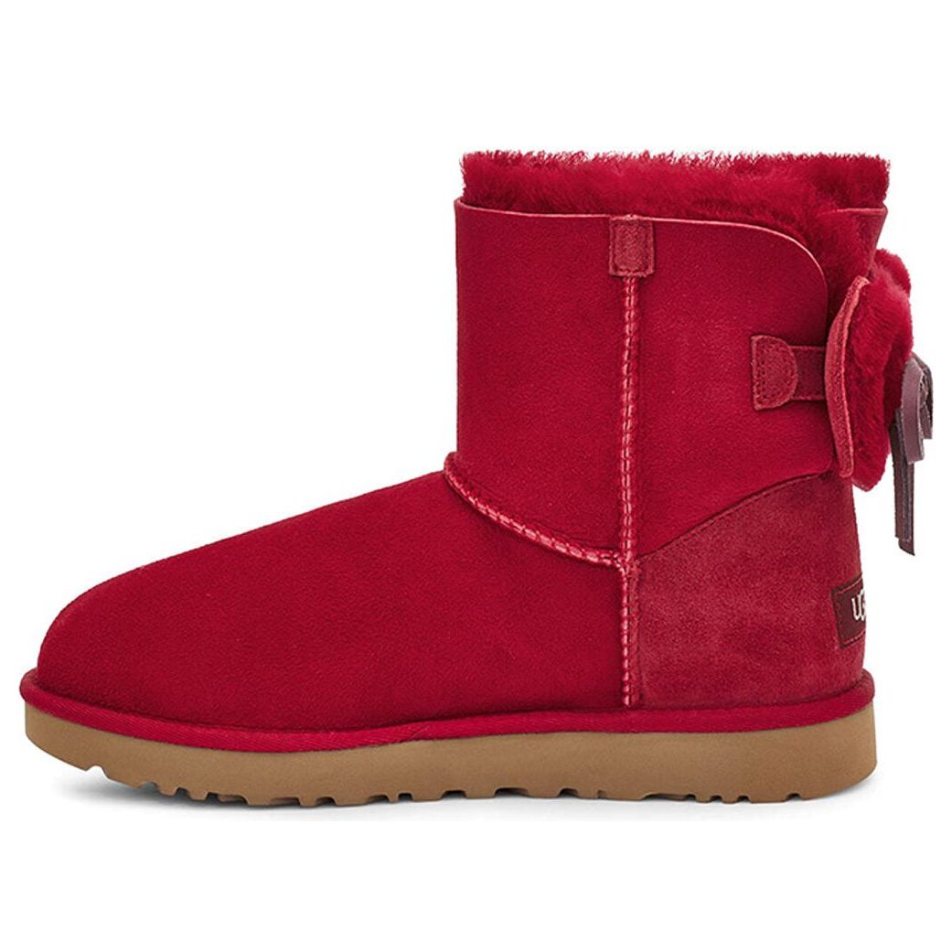 (WMNS) UGG Classic Dudble Bow Mini Snow Boots Red 1103652-KSS