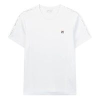 FILA Solid Color Minimalistic Logo Embroidered Short Sleeve White F11M028136F-WT